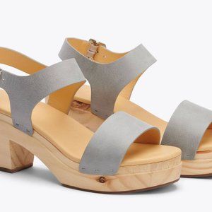 Nisolo All-Day Open Toe Clog Sky Grey 8.5